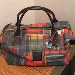 Dooney and Bourke Waxed Cotton Plaid Satchel